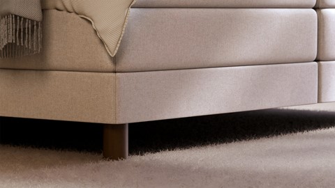 Elektrische boxspring Ridge - Wool look, off-white