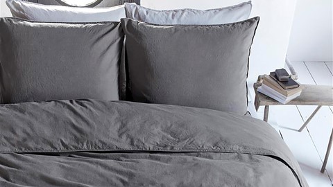 Dekbedovertrek Natural Stone, anthracite
