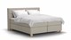 Boxspring Solid Lina vlak met gestoffeerd matras, beige
