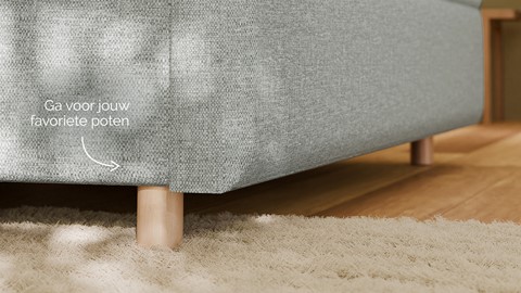 Boxspring Mica - Bold touch, ashgrey