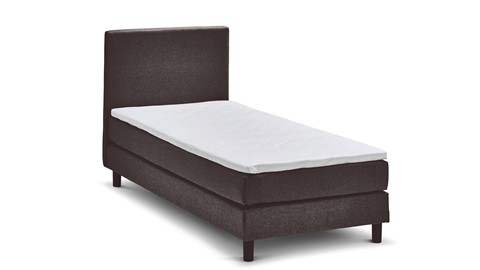 Box Ambra vlak met gestoffeerd matras, donkergrijs