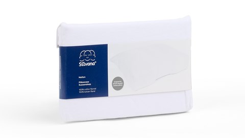 Molton kussensloop Silvana, wit
