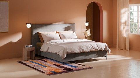 Opbergbed Morgan - Pure touch, zinc