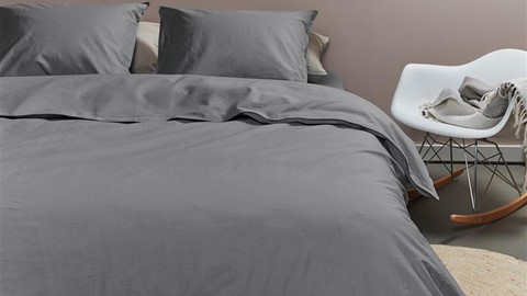Dekbedovertrek Cotton Uni, grey