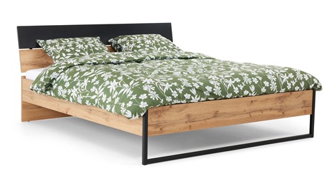 Bed Oakham, oak wotan/black