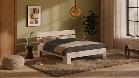 Bed Fresh met hoofdbord, wit