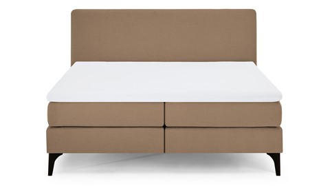 Boxspring Attraktiv Lykka vlak met gestoffeerd matras, caramel