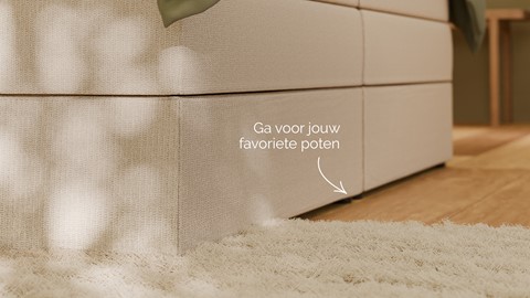 Opbergboxspring Jade - Bold touch, natural