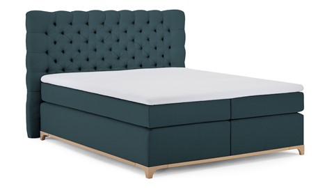 Boxspring Unik Elit vlak met gestoffeerd matras, teal