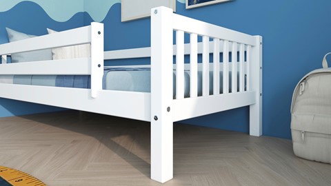 Bedbank Kris met uitvalbeveiliging, wit