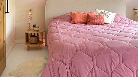 HappyBed Corduroy - dekbed zonder overtrek, dusty rose