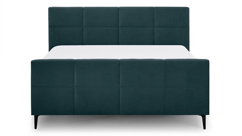 Boxspring Attraktiv Trendik vlak met gestoffeerd matras, challenger teal