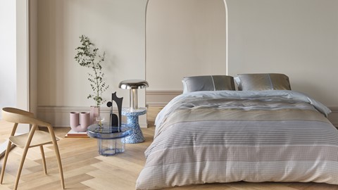 Dekbedovertrek Charlottes Ville, blauw grijs