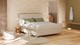 Boxspring Mica linen touch vlak met gestoffeerd matras, beige