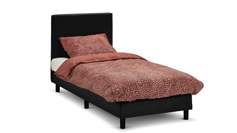 Boxspring Invito vlak met Bridge matras, zwart