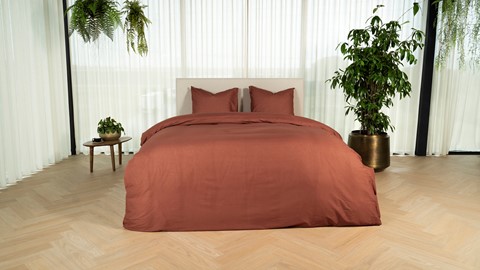 Dekbedovertrek Sophia, terracotta