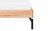 Bed Sky beuken met hoofdbord hout en poot metaal
