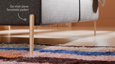 Boxspring Quartz - Linen touch, dark grey