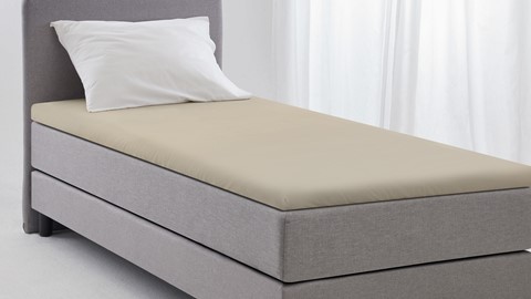 Hoeslaken Biologisch perkal topper, zand