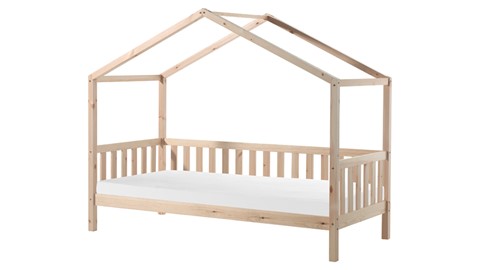 Huisbed Dallas met matras en textielset, naturel