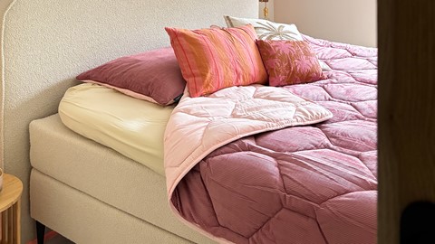 HappyBed Corduroy - dekbed zonder overtrek, dusty rose