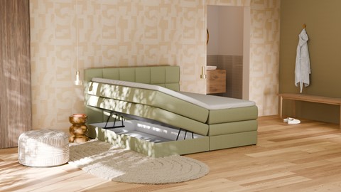 Opbergboxspring Jade - Bold touch, green