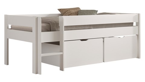 Halfhoogslaper laag met 2 bedladen Primo, wit