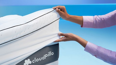 Hoeslaken Cloudpillo Soft topper, wit