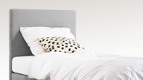 Box Ambra vlak met Easy Pocket matras, lichtgrijs