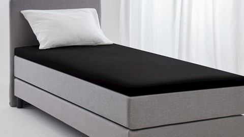 Hoeslaken Jersey topmatras, zwart