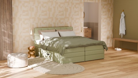 Opbergboxspring Jade - Bold touch, green