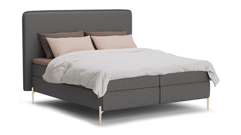 Boxspring Quartz - Linen touch, dark grey
