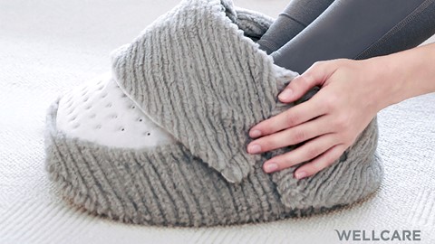 Elektrische voetenwarmer Cosy Fleece, grijs