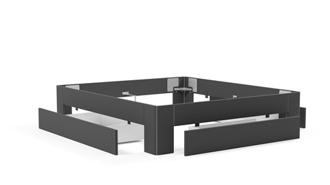 Bed Fresh 500 met 3 opbergladen, antraciet