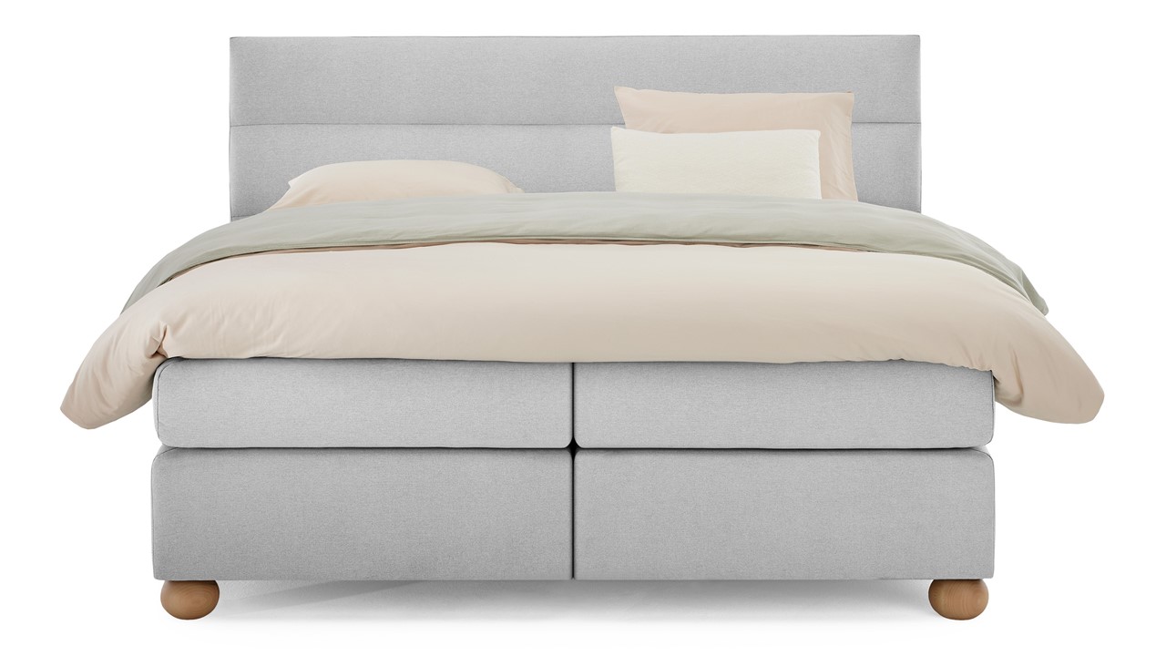 Boxspring Solid Lina vlak met gestoffeerd matras | Beter Bed België