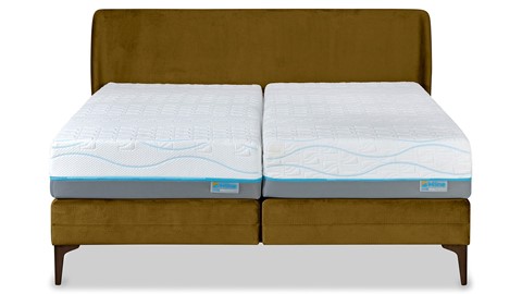 Boxspring Elite Cocoon vlak met Slow Motion 2 matras, koper