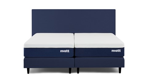 Matt Sleeps Boxspring Original vlak met matras Matt, blauw