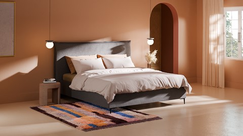 Opbergbed Morgan - Linen touch, dark grey