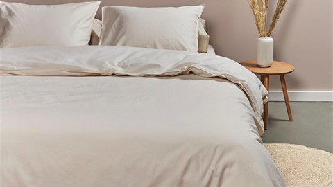 Dekbedovertrek Cotton Uni, sand
