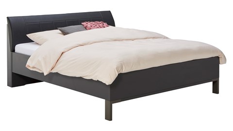 Bed Suite met rawsteel poten, grafiet/grafiet