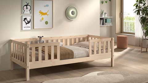 Kajuitbed Dallas met uitvalbeveiliging, natuur