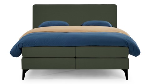 Boxspring Attraktiv Lykka vlak met gestoffeerd matras, green