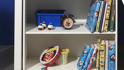 Hoogslaper Pino mezzanine met boekenkast, wit