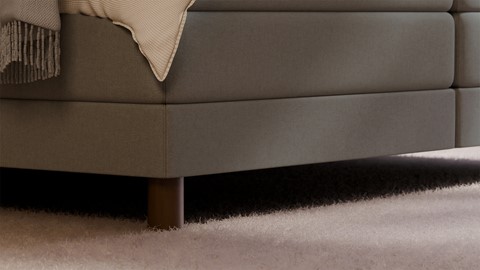 Elektrische boxspring Ridge - Wool look, dark grey