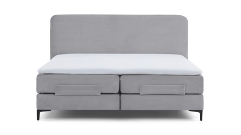 Boxspring Quartz verstelbaar met gestoffeerd matras, dark grey