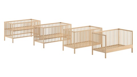 Babyledikant Dino, naturel