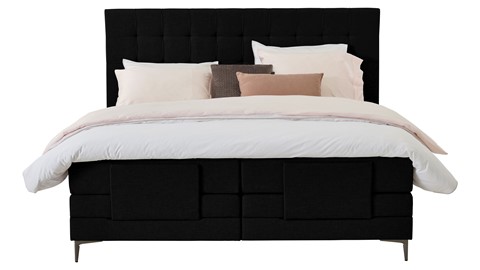 Boxspring Jade verstelbaar met gestoffeerd matras, black