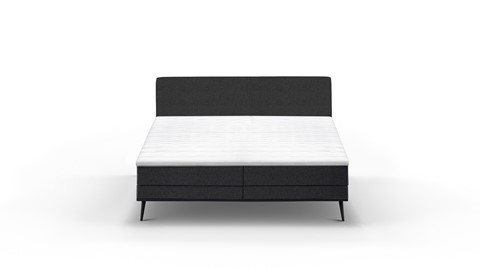 Boxspring Viggo vlak met gestoffeerd matras, adore antraciet