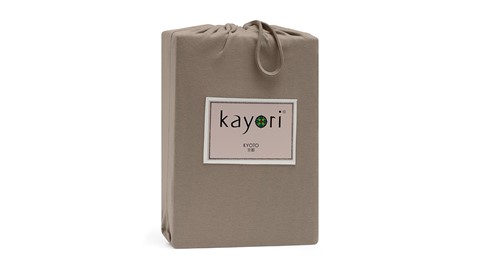 Hoeslaken Jersey Kyoto splittopper, taupe