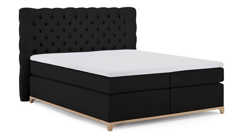 Boxspring Unik Elit vlak met gestoffeerd matras, black